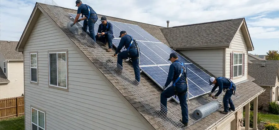 Pigeon Wire for Solar Panels in Klamath Falls